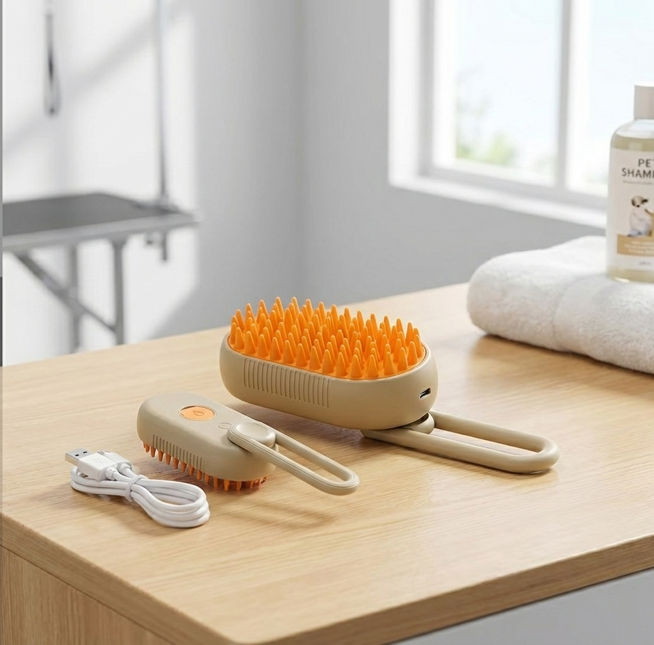 Cepillo de Vapor 3 en 1 para Mascotas