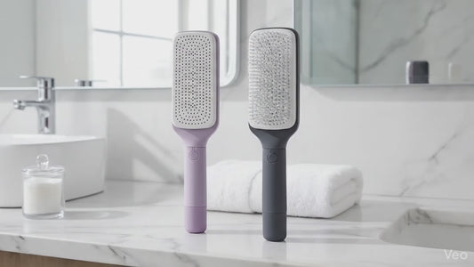 Cepillo de Cabello Autolimpiante - Sistema Retráctil